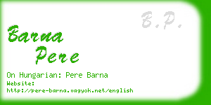 barna pere business card